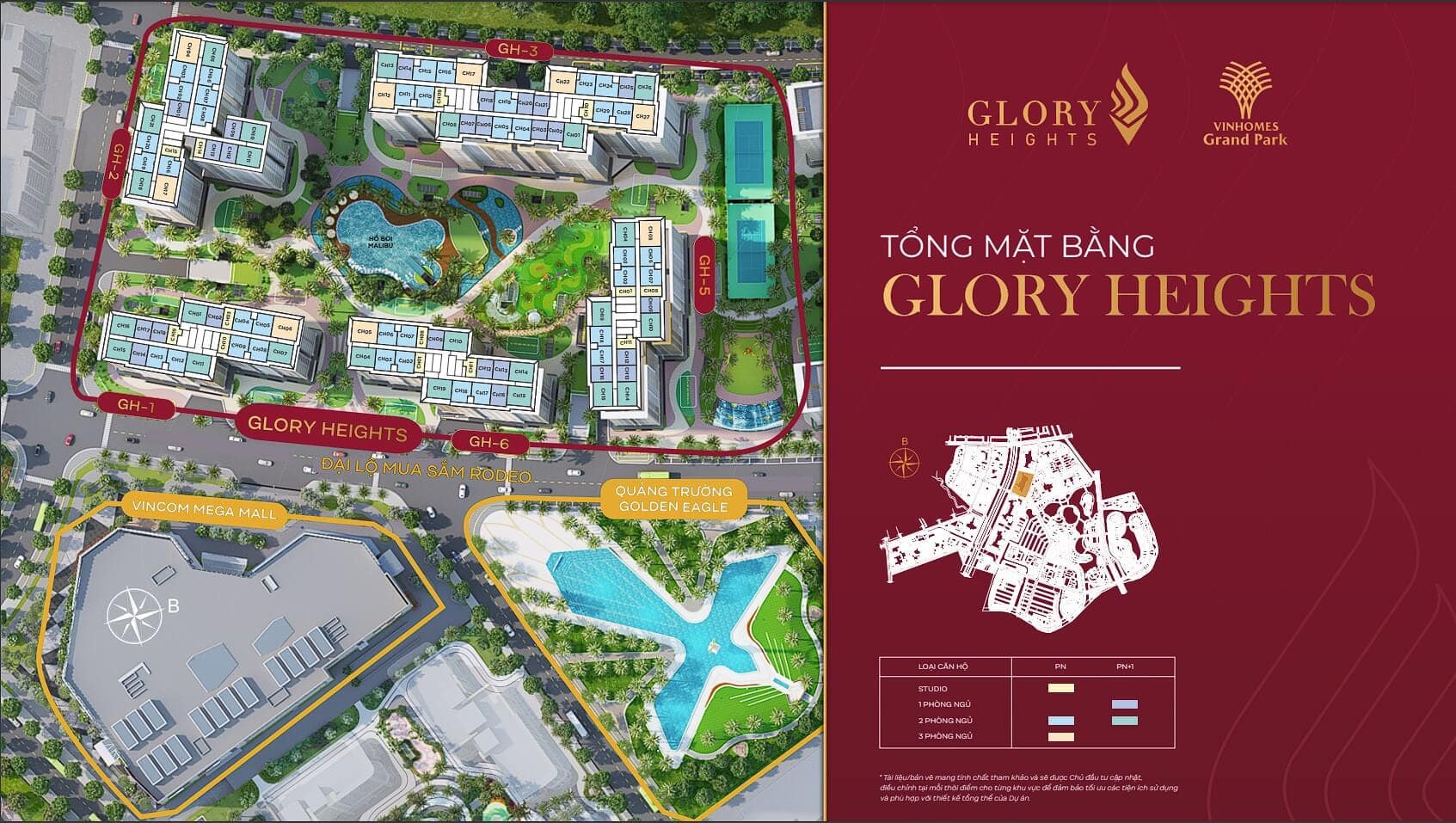 Mặt bằng tổng thể Glory Height Vinhomes Grand Park