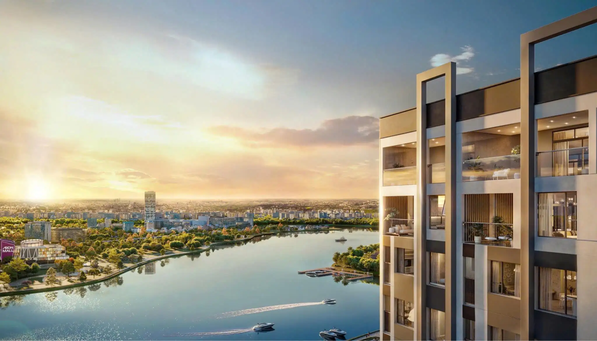 Kiến Trúc Full Kính View Sông Tại A&#038;T SaiGon Riverside